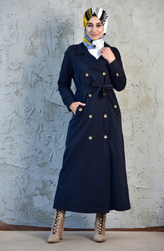 Belted Trench Coat 5089-05 Navy 5089-05