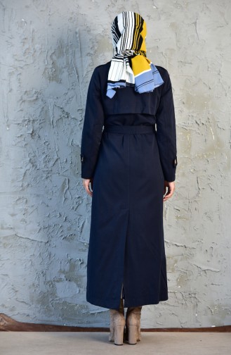 Belted Trench Coat 5089-05 Navy 5089-05