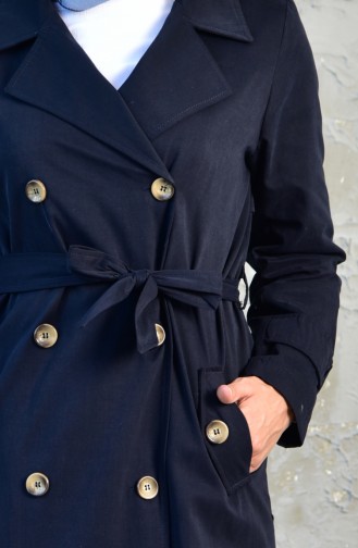 Belted Trench Coat 5089-05 Navy 5089-05