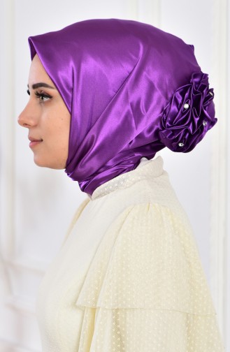 Lila Praktischer Turban 440005-01