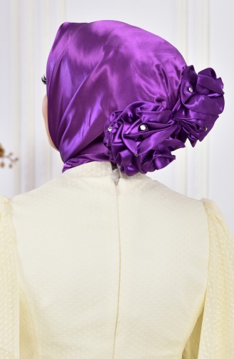 Lila Praktischer Turban 440005-01