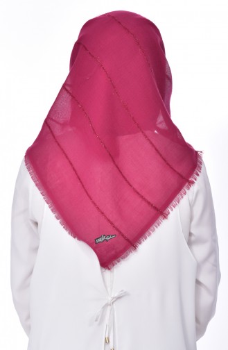 Sim Şeritli Cotton Akıllı Eşarp 901375-07 Mürdüm