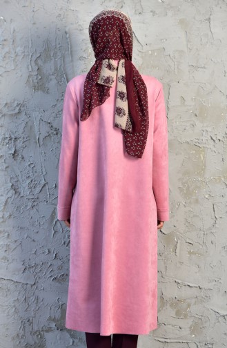 Large Size Zippered Suede Cape 2016-02 Pink 2016-02