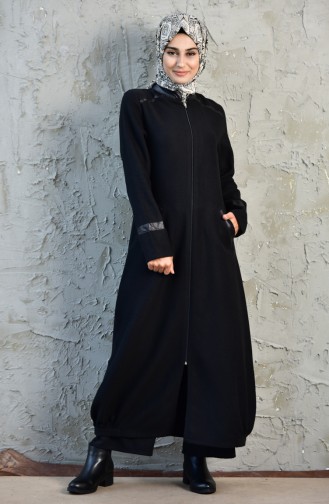 Zippered Coat 1033-01 Black 1033-01