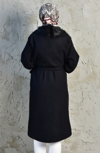 معطف طويل أسود 0112-01