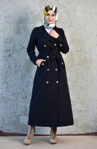 Belted Trench Coat 5089-02 Black 5089-02