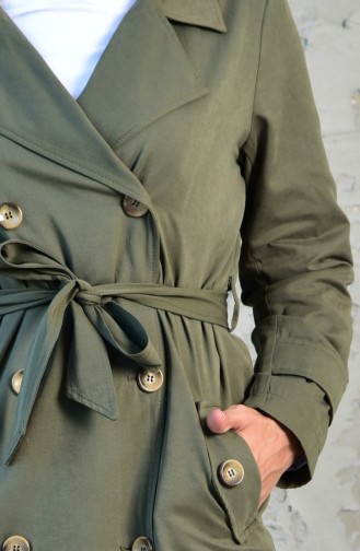 Belted Trench Coat 5089-03 Green 5089-03