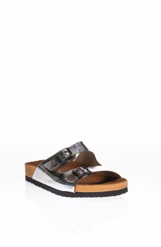 Silver Gray Summer Slippers 137602