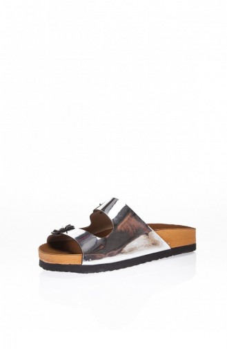 Silver Gray Summer Slippers 137602