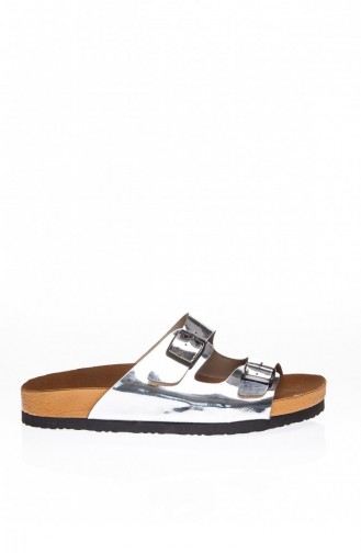 Silver Gray Summer Slippers 137602