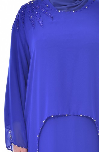 Saxon blue İslamitische Avondjurk 1121-02