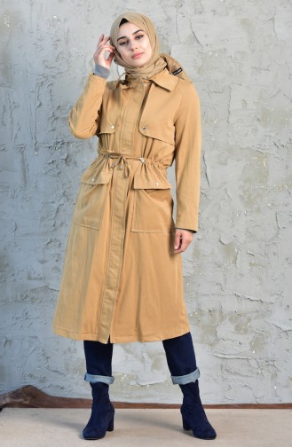 Trench Coat Taille Plissée 5090-01 Camel 5090-01