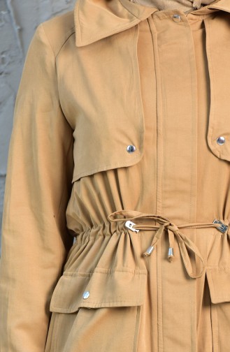 Beli Pleated Trench Coat 5090-01 Camel 5090-01