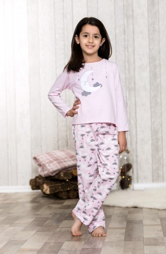 Printed Girls´ Pajamas Set MLB3010-01 Pink 3010-01