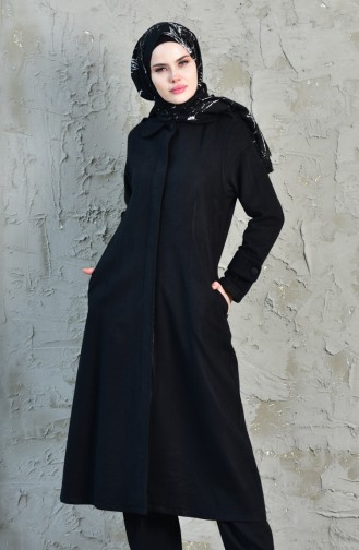 معطف طويل أسود 4724-03