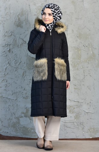 معطف طويل أسود 5063-01