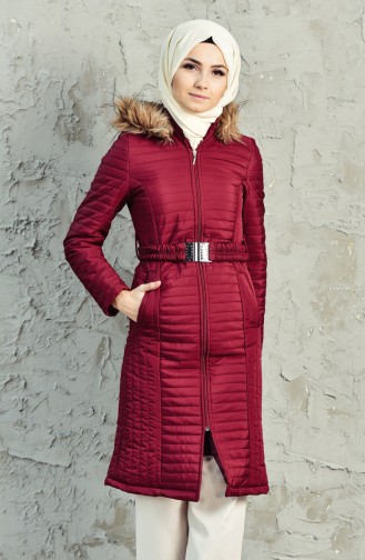 Claret Red Winter Coat 0123-02
