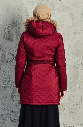 Claret Red Winter Coat 0125-03