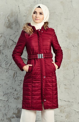 Claret Red Winter Coat 0128-05