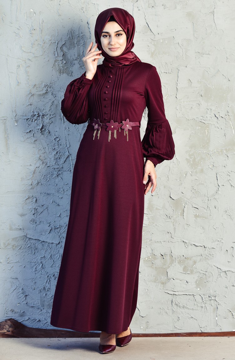 Claret Red Islamitische Jurk 3488 01 Sefamerve