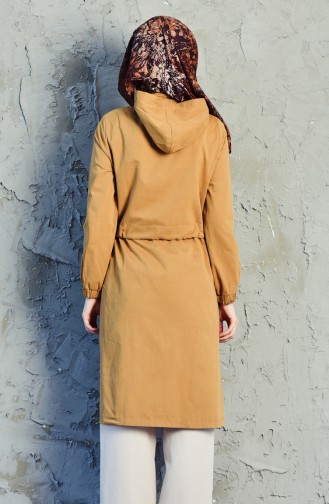 Lace up Trench Coat 6424-04 Camel 6424-04