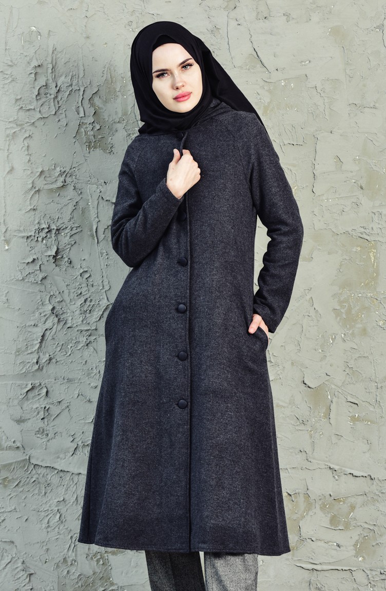 Yakasi Tilkili Reglan Kol Buyuk Beden Kaban