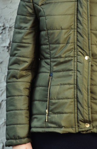 Hooded Padded Coat 0131-03 Khaki 0131-03