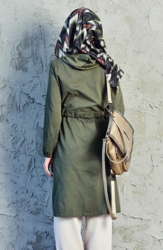 Trench Coat a Lacets 6424-03 Khaki 6424-03