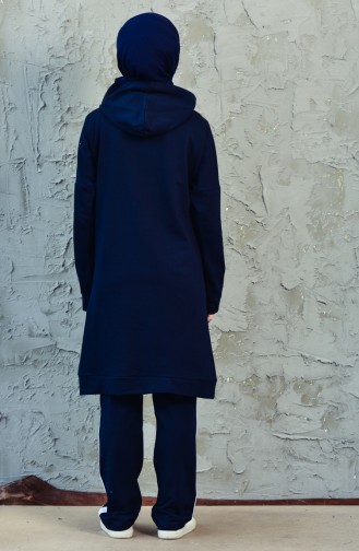 Hooded Tracksuit Suit 18046-11 Navy 18046-11