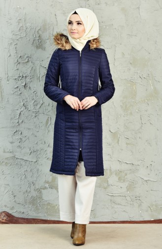Navy Blue Winter Coat 0123-03