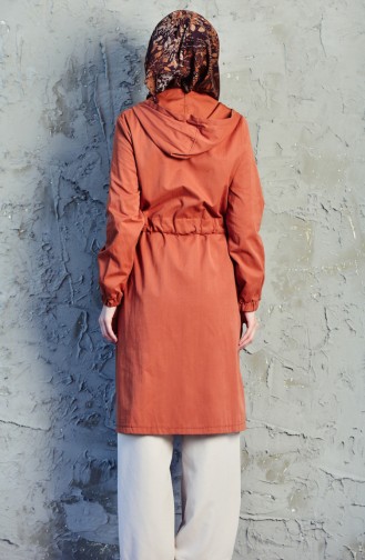Trench Coat a Lacets 6424-07 Couleur Cannelle 6424-07
