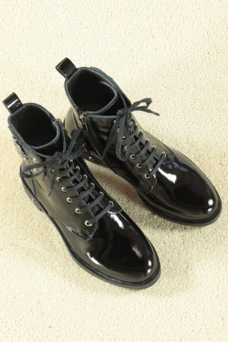 Marjin Morton Flat Boot Black Patent Leather 18K00020HB314_003
