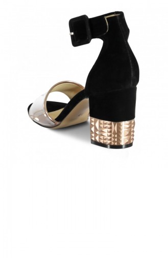 Marjin Mikan Topuklu Abiye Ayakkabı Pudra Altın