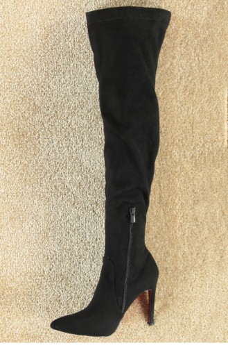 Marjin Fayuz Heeled Boots Black Suede 18K0029OF757_002