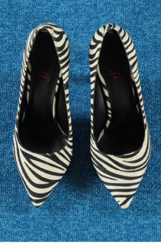 Marjin Metak Topuklu Ayakkabı Altın Zebra