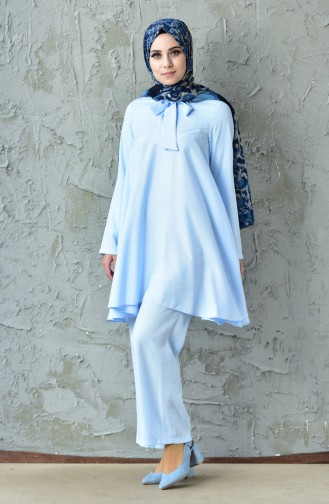 Tunic Pants Binary Suit 1021A-07 Baby Blue 1021A-07