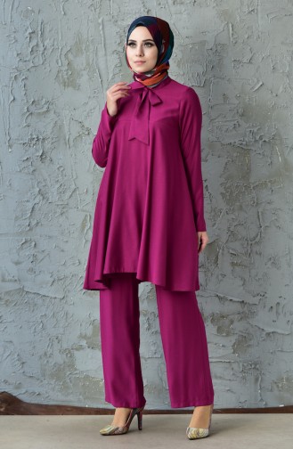 Tunic Pants Binary Suit 1021A-03 Fuchsia 1021A-03