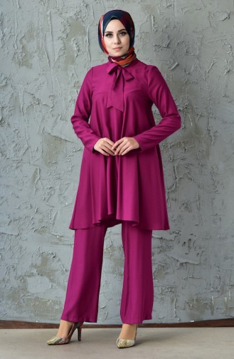 Tunic Pants Binary Suit 1021A-03 Fuchsia 1021A-03