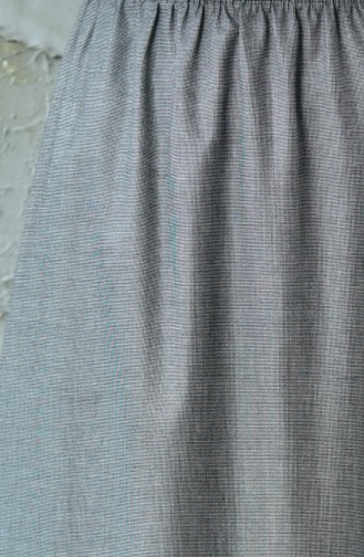Beli Lastikli Etek 1029-01 Gri