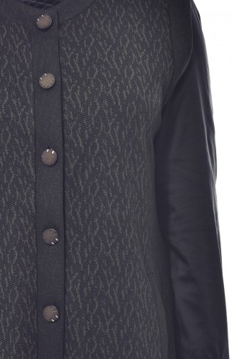 Large Size Buttoned Vest 1508-02 Khaki 1508-02