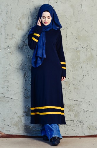 Sport Long Tunic 18102-04 Navy Blue Mustard 18102-04