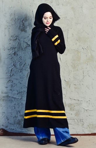 Sports Long Tunic 18102-02 Black Mustard 18102-02