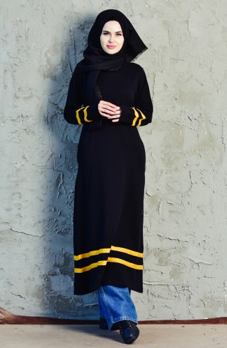 Sports Long Tunic 18102-02 Black Mustard 18102-02