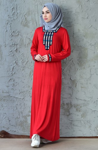 Embroidered Dress 99161-01 Red 99161-01