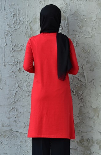 Penye Tunik 10305-02 Kırmızı