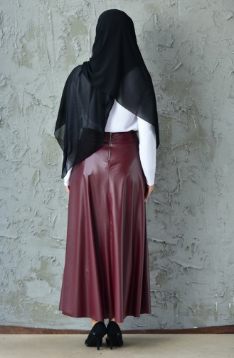 Dark Claret Red Skirt 1003-02