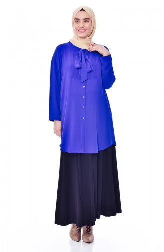 Saxon blue Overhemdblouse 7105-03