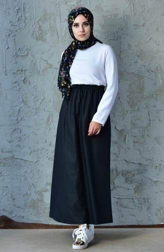 Beli Lastikli Etek 1027-01 Siyah