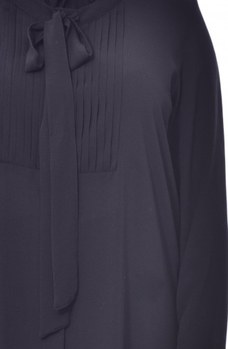 Large Size Tie Collar Shirt 7105-05 Black 7105-05