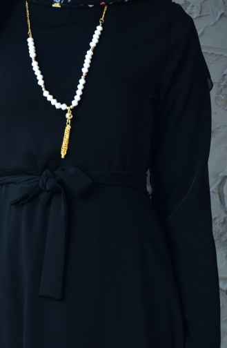 Black Hijab Dress 4415-05